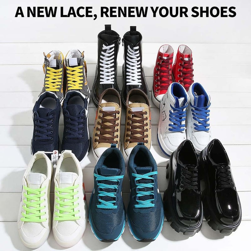 VSUDO 28 Inch Flat Black Kids Shoe Laces for Sneakers, Shoelaces for Sneakers, Replacements Shoe Strings for Women or Men (2 Pairs-Black-70CM) - Image 5